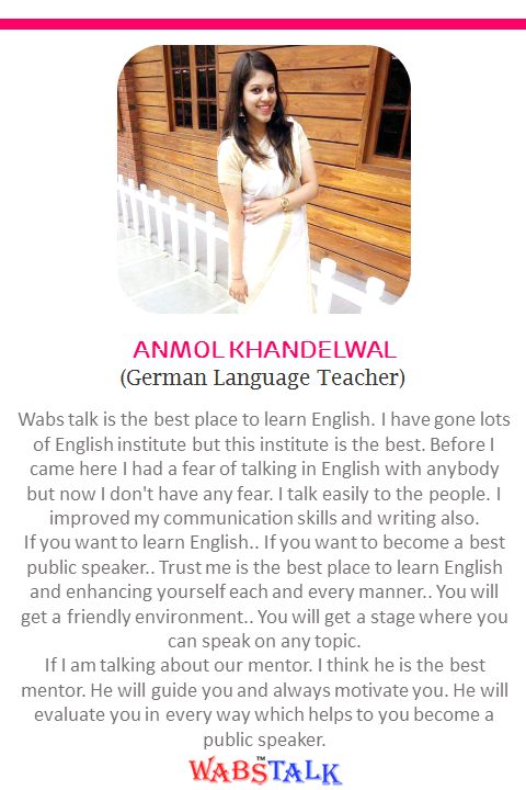 "Wabs Talk is the Best place to learn English and Public Speaking" | Student Review