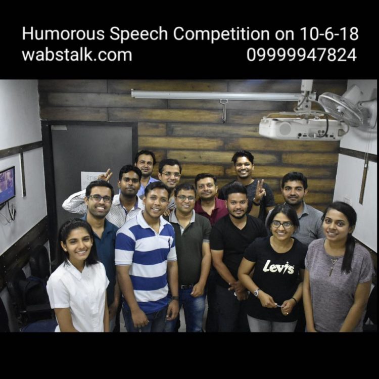 Humorous Speech Competition held on 10-06-2018.