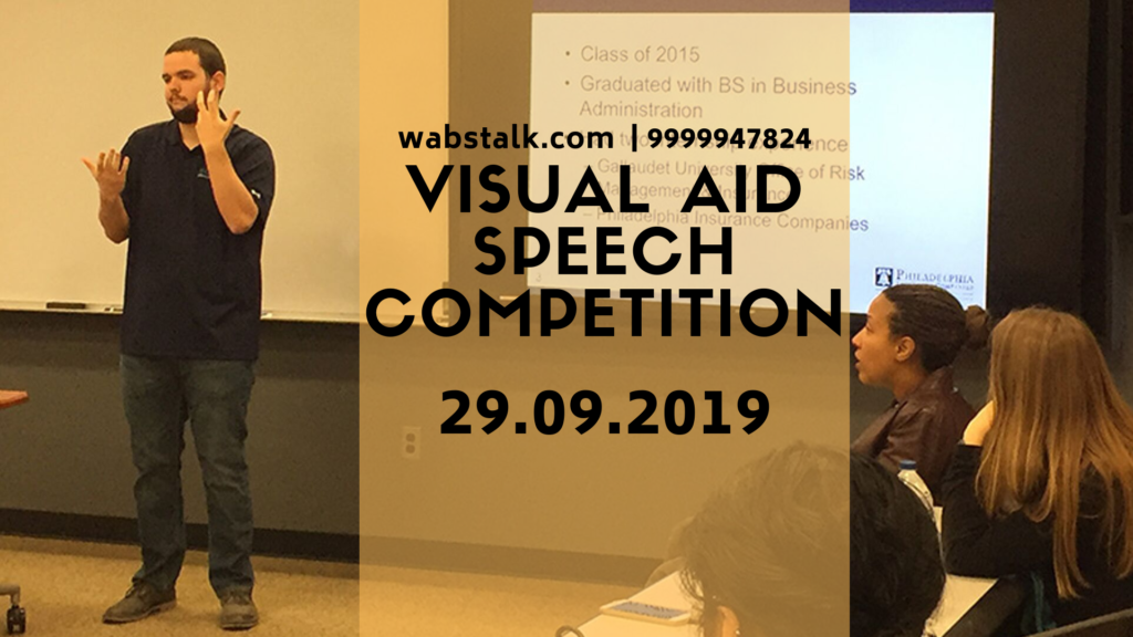 VISUAL AID SPEECH COMPETITION ON 29 09 19